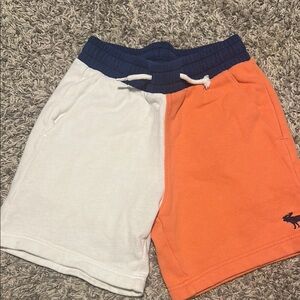 Abercrombie Kids White and Orange Athletic Shorts